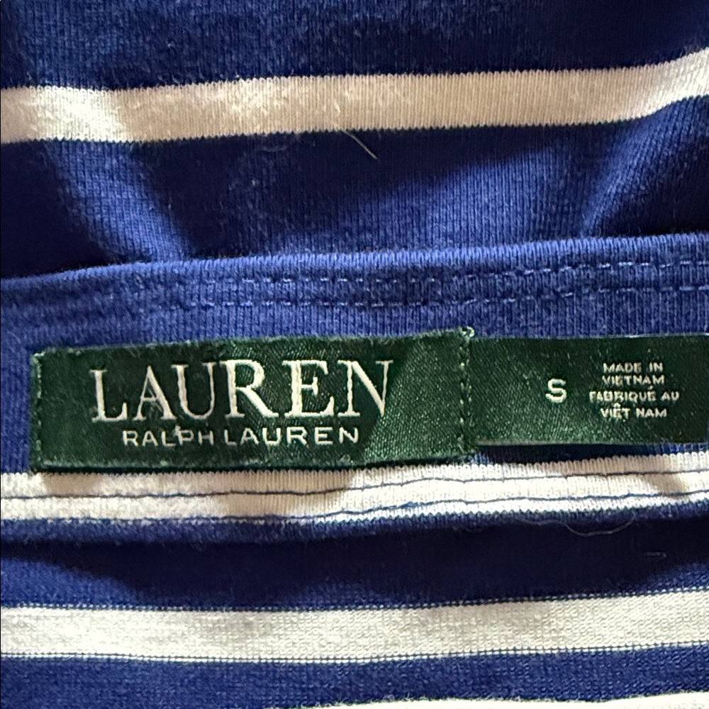 Ralph Lauren Royal Blue and White striped straight skirt. - Picture 3 of 3